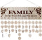 Family Birthday Calendar Board DIY Wooden Birthday Reminder Wall Hanging Calendar Plaque for Mom Dad with 100 Piece Wooden Discs