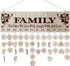 Family Birthday Calendar Board DIY Wooden Birthday Reminder Wall Hanging Calendar Plaque for Mom Dad with 100 Piece Wooden Discs