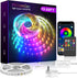 19.68Ft/6m LED Strip Lights?Micomlan Music Sync Color Changing RGB LED Strip Built-in Mic, Bluetooth APP Controlled LED Lights Rope Lights, 5050 RGB LED Light Strip(APP+Remote+Mic+Music )