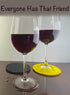 Shmoo Unique Felt Coasters for Drinks - Wine Glass Marker with Slip on Design Made in The USA The Perfect Housewarming Gifts Bar Accessories Coffee Bar Table Decor (6, Multi)