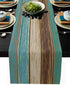 Beauty Decor Rustic Wood Theme Burlap Table Runner for Dinner Linen Table Runners 18 x 72 inch Blue Wooden Plank Farmhouse Tablerunner for Indoor Outdoor Events,Wedding Decorations, Everyday Use