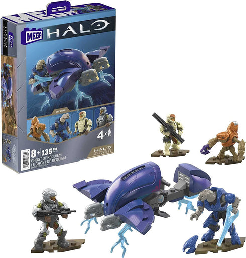 Mega Halo Ghost of Requiem Vehicle Halo Universe Construction Set, Building Toys for Boys, Ages 8+