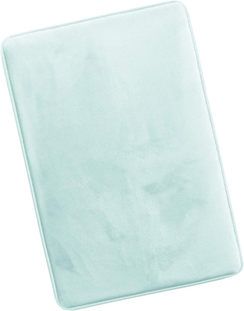 Clara Clark Bathroom Rugs, Ultra Soft Plush Bath Mat for Bathroom, Non-Slip, Velvet Memory Foam Bath Rugs, 20 x 32, Solid Aqua Light Blue