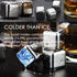 Das TooKii Whiskey Stones Gift Set, 12PCS Stainless Steel Ice Cube Reusable, Cooling Whisky Rocks, Metal Ice Cubes Chilling Stones, Drink Wine Cooler with Ice Tongs, Freezer Storage Tray, Freezer Bag