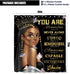 LIGHTINHOME African American Woman Quotes Shower Curtain Inspirational Black Girl Queen 60Wx72H Motivational Butterfly Intelligent Word Fabric Waterproof Home Bathtub Decor 12 Pack Plastic Hooks