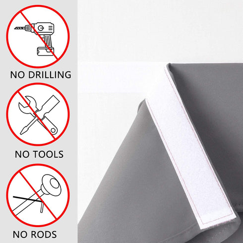 HOMEIDEAS Light Grey French Door Curtains Gray Privacy Blackout Door Curtains, 26 X 40 Inch Room Darkening Curtains for Glass Door, Thermal Insulated Tie Up Shades Window Curtains for Bedroom, 1 Pane
