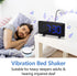 Extra Loud Alarm Clock with Bed Shaker,7.4 Inch Digital Clocks Large Display,with Night Light,USB Charger Port,Adjustable Volume/Dimmer,for Heavy Sleepers Hearing Impaired Deaf Teens Bedroom
