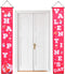 Boao 2 Pieces Valentine's Day Banners Valentine Door Porch Signs Hanging Heart Streamers Pink Valentine's Day Wall Decoration Party Supplies for Valentine's Day Indoor Outdoor Use