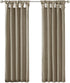 Madison Park Emilia Faux Silk Single Curtain with Privacy Lining, DIY Twist Tab Top, Window Drape for Living Room, Bedroom and Dorm, 50x84, Pewter Brown