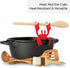 OTOTO Red the Crab Silicone Utensil Rest - Silicone Spoon Rest for Stove Top - BPA-Free, Heat-Resistant Kitchen and Grill Utensil Holder - Non-Slip Spoon Holder Stove Organizer and Steam Releaser¦
