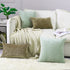 GEGELICA Decorative Throw Pillow Covers Pack of 2 Chenille Farmhouse Pillowcases Soft Solid Pillow Cases for Couch Cushion Sofa Bedroom 20x20 Inch, Sage Green