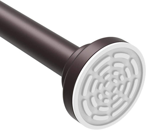 Ausemku Shower Curtain Rod Tension - 26-40 Inch Never Rust Non-Slip Spring Tension Curtain Rod No Drilling Stainless Steel Curtain Rod Use Bathroom Kitchen?Brown?