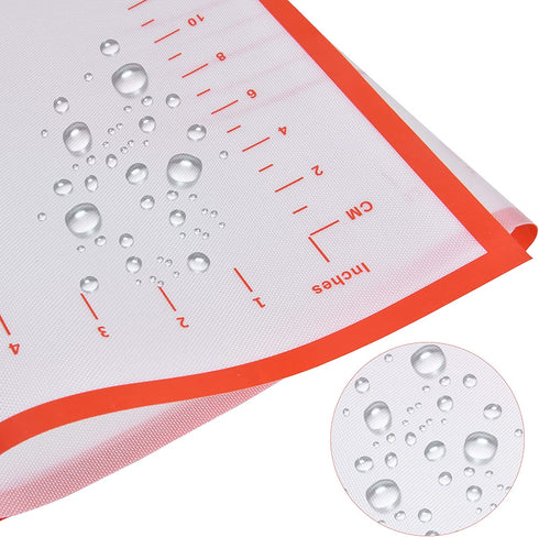Silicone Pastry Mat with Measurements, Large and Thick Baking Mat, Non-Slip, Free of BPA, Fondant and Cake Rolling Mat, Kitchen Countertop Mat, Oven Liner Pie Crust Mat, Nonstick Dough Mat, 32" x 24"