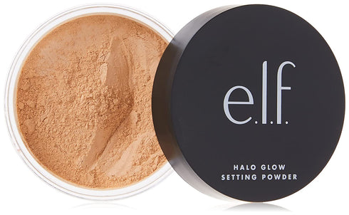 e.l.f., Halo Glow Setting Powder, Silky, Weightless, Blurring, Smooths, Minimizes Pores and Fine Lines, Creates Soft Focus Effect, Medium, Semi-Matte Finish, 0.24 Oz