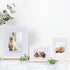 Hongkee 5x7 Picture Frame,Made of Solid Wood and High Definition Glass,Set of 4 Washed White(HK012015-SD5X7-WW(4PK))