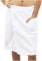 byLora Mens Spa Wrap Towels Robes for Shower and Bath, One Size, White