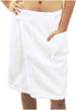 byLora Mens Spa Wrap Towels Robes for Shower and Bath, One Size, White