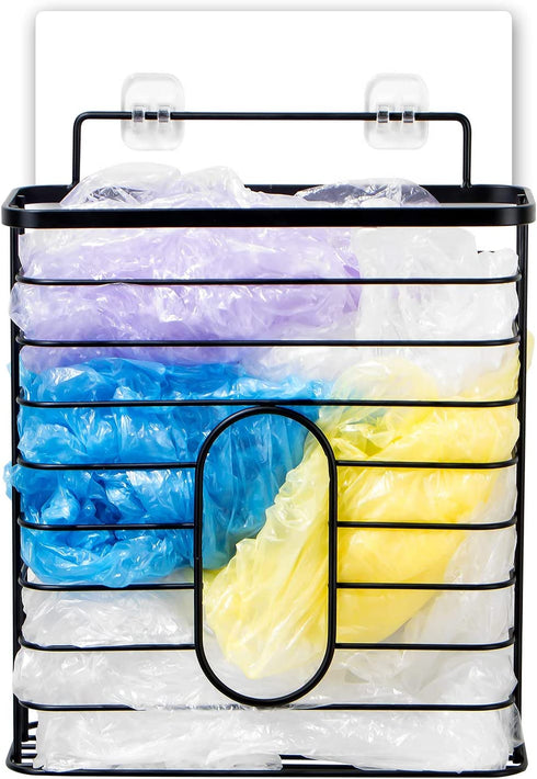 Easy Wall Mount Bag Saver,Plastic Shopping Bags Organizer,Kitchen Storage Organizer Holder or Basket,Grocery Plastic Bag Holder and Dispenser for Plastic Bags