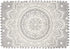 Uphome Small Boho Bathroom Rugs 18" x 25" Grey Mandala Bath Mat with Pom Pom Fringe Cute Farmhouse Bohemian Bath Rug Soft Non-Slip Washable Shower Mat for Bathtub Sink Powder Room
