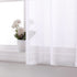 White Sheer Curtains 30 Inch Length Half Window Curtains Rod Pocket Light Filtering Short Semi Sheer for Kitchen Bathroom Sunroom Faux Linen Textured Small Cafe Tiers 30x30 Inches Long Set 2 Panels