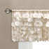 Lush Décor Gigi Valance, 14" x 70", Ivory