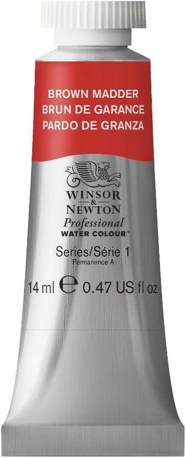 Winsor & Newton 105056 Professional Water Colour Paint, 14ml tube, Brown Madder