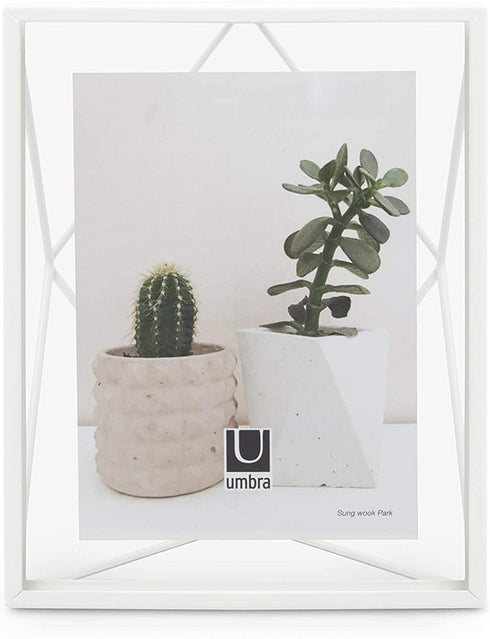 Umbra 313015-660 , White Prisma 5x7 Picture Frame for Desktop or Wall, Holds One 5?x7? Photo, 5 by 7-Inch