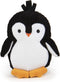 TrustyPup Penquin Plush Dog Toy with Silent Squeaker, Black and White, Medium, Model Number: 71136-99997-012