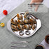 Cabilock Escargot Dining Set 12 Compartment Holes Snail Escargot Plate Tong Fork Set Oyster Serving Trays Stainless Steel Oyster Pan Shell Shaped Dishes for Lemons Sauce Oysters