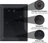 KSROECUD 4X6 Picture Frames (5pack,Brushed Black) with HD Real Glass-Tabletop & Wall Decor-Hanging Hardware Included