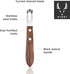 Viski Channel Knife, Cocktail Garnish Citrus Zester, Walnut Wood & Stainless Steel Bar Tool with Rivets, Set of 1, Brown