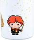 Harry Potter Stainless Steel Water Bottle - White with Harry, Ron and Hermione Chibi Character Design - Double Wall Insulated - 550ml