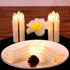 OWLBAY Set of 10 Ivory Flameless Window Candles, 4H Battery Operated LED Flickering Taper Candles with Remote and Timer, Warm White Candlelight, Ideal for Chandelier/Birthday/Christmas/Party Decor