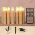 OWLBAY Set of 10 Ivory Flameless Window Candles, 4H Battery Operated LED Flickering Taper Candles with Remote and Timer, Warm White Candlelight, Ideal for Chandelier/Birthday/Christmas/Party Decor
