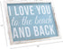 Barnyard Designs I Love You To The Beach And Back Wooden Wall Sign Beach House Home Decor Sign 16 x 12