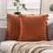 MIULEE Pack of 2 Velvet Soft Solid Decorative Throw Pillow Cover with Tassels Fringe Boho Accent Cushion Case for Couch Sofa Bed 20 x 20 Inch Orange