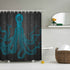 Artsbay Blue Octopus Shower Curtain Marine Ocean Sea Animal Bath Curtain Waterproof Bathroom Decor with 12 Hooks 72x72inch