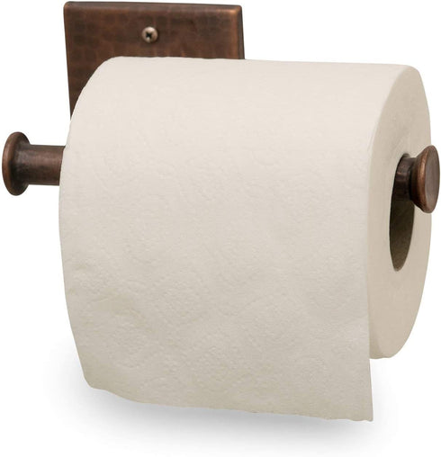Monarch Abode 17088 Hand Hammered Copper Toilet Paper Holder, Antique