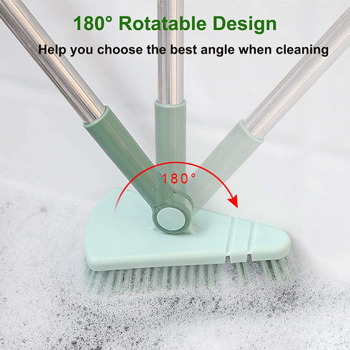 Floor Scrub Brush Shower Scrubber Cleaning Bath Tub and Tile Scrubber Brush Long Handle Detachable Stiff Bristles for Cleaning Shower Bathroom Kitchen Balcony Wall 37.4? Length