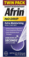 Afrin No Drip Extra Moisturizing Pump Nasal Mist Twin Pack, Congestion Relief, 1 Fluid Ounce Total (0.5 FL OZ Bottles) (Packaging May Vary)