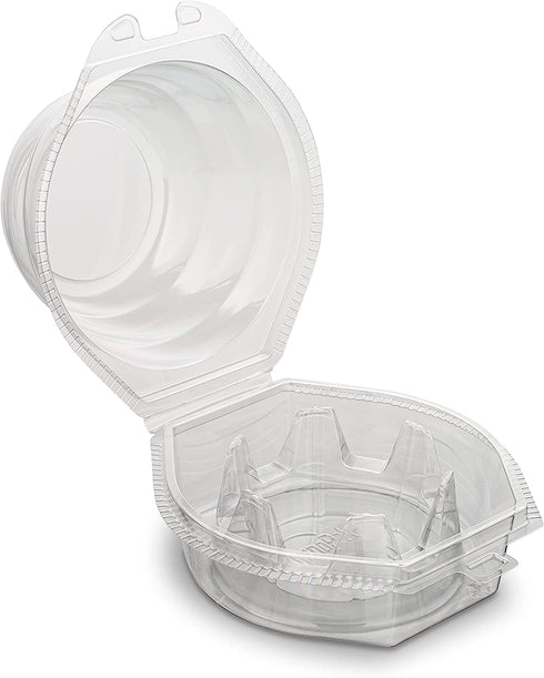 Clear PET Plastic Single Jumbo Hinged Cupcake, Muffin, or Roll Hinged Container by MT Products (15 Pieces)