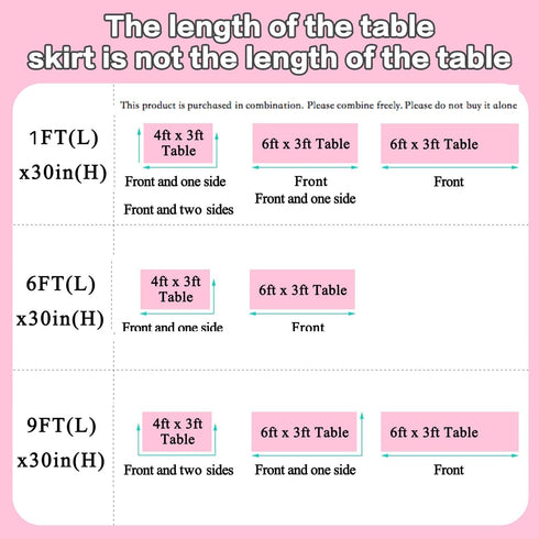 6 Feet Pink Tulle Table Skirt Tutu Skirt Tablecloth Is Suitable For Baby Party Wedding And Little Princess Baby Shower Decoration Party Pink Decoration