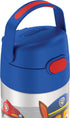 THERMOS FUNTAINER 12 Ounce Stainless Steel Vacuum Insulated Kids Straw Bottle, Blue Paw Patrol