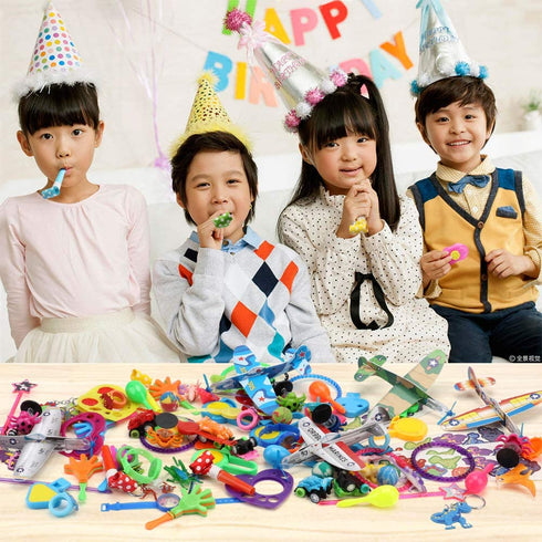 nicknack Pinata Filler Toys 100pcs Party Favor Assortment for Kids Birthday Prizes Box Toy for Classroom Rewards,Treasure Box Prizes,Carnival Prizes