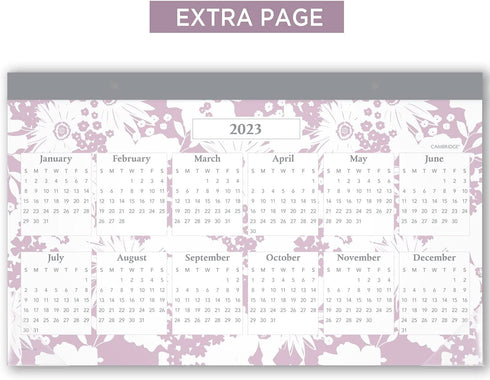 2022 Desk Calendar, Cambridge Desk Pad Calendar, 17-3/4" x 11", Compact, Monthly, Zoey (1571-705)