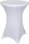 SUNTQ Cocktail Table Covers 32x43, Spandex Stretch Square Corners White Tablecloths, Fitted High Top Round Table Cloth for Weddings,Birthday,Vendors,Outdoor Party,DJ,Banquet,Tradeshows