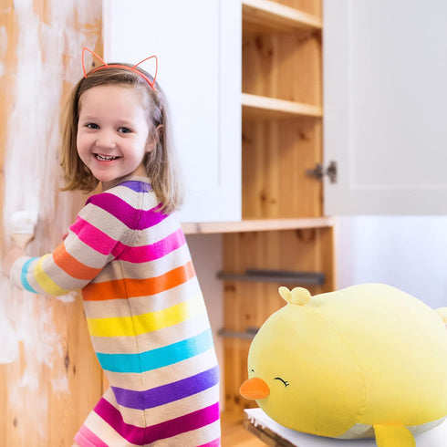 Linzy Plush 15" Smoochy Pals Yellow Chick, Ultrasoft Stuffed Animal Plush Toy, Cute Squishy Hugging Plush Pillow Pet, for Kids, Room Decoration, Travel