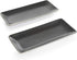 Gibson Elite Soho Lounge Dinnerware Set, (2) Platter, Matte Black