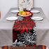 Floral Table Runner-Red Black White Cotton linen-Long 90 inche Dresser Scarves,Flower Tablerunner for Kitchen Coffee/Dining Table Bedroom Home Living Room,Scarf Decor for Summer Spring Holiday Dinner