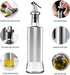 12 OZ Olive Oil Dispenser Bottle, ORIJOYNA 3 Pack Glass Oil & Vinegar Cruet with Pourers and Funnel, Olive Oil Carafe Decanter for Kitchen.
